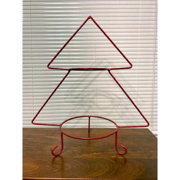 Christmas Tree Two Pie Red Holiday Stand | 18" Tall - Picture 2 of 5
